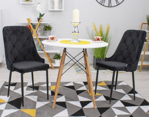 Krzesło CAPRI - czarne x 4 na Arena.pl