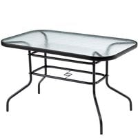 Duży szklany stół ogrodowy na taras balkon 120x70 transparentny 6 osób