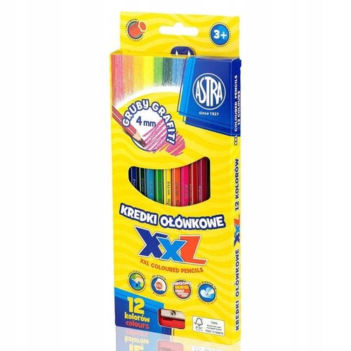Kredki Ołówkowe Hexagonalne 12Kol Xxl A'12 8146 na Arena.pl