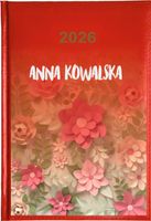 KALENDARZ A5 2026 TYGODNNIOWY KSIĄŻKOWY nadruk z imieniem prezent