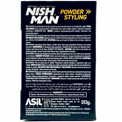 Puder do włosów NISHMAN Matowy VOLUME POWDER męski na Arena.pl