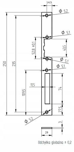 Elektrozaczep Elektra Plus 75 x 21 mm na Arena.pl