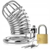 Męski Pas Cnoty Stalowa Klatka Na Penisa Z Kłódką Extreme Chastity Belt