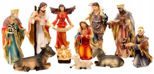 FIGURY DO SZOPKI ŻŁOBKA 15 CM ŻYWICA 11 FIGUR BOŻE NARODZENIE na Arena.pl