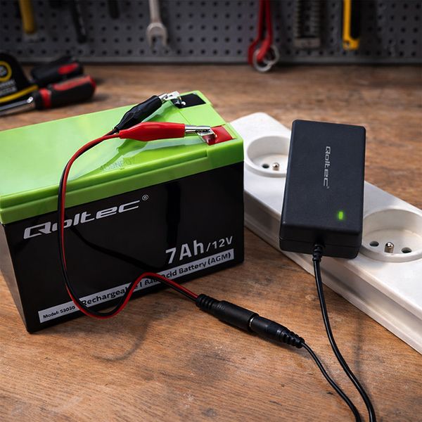 Qoltec Prostownik 12V 2A AGM/GEL/STD zdjęcie 3