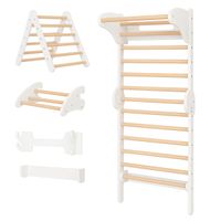 drabinka gimnastyczna Kombo - biały-drewno