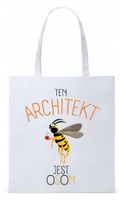 Dla Architekta Na Prezent Torba Eco Biała Shopper Z Nadrukiem Ze Zdjęciem