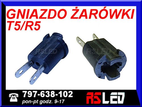 oprawa żarówki w1,2w w2,3w R5 T5 wtyk gniazdo LED na Arena.pl