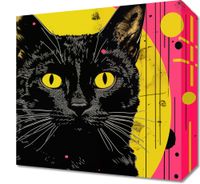 Obraz 30x30cm Neonowy Kocur