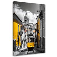 Obraz do salonu biura jadalni kuchni hotelu, Żółty tramwaj