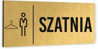 Tabliczka na drzwi oznaczenie napis SZATNIA nadruk UV Tablica informacyjna