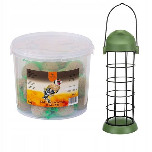 Karmnik latarnia + kule tłuszczowe 30 x 90 g dzikie ptaki dokarmianie na Arena.pl