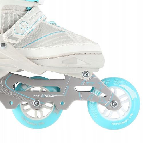 ROLKI REGULOWANE DAMSKIE MŁODZIEŻOWE KAUCZUKOWE ŁYŻWOROLKI ROZMIAR 39-42 na Arena.pl