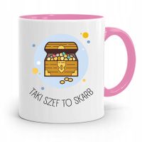 Kubek Różowy Prezent Dla Szefa Taki Szef To Skarb Z Nadrukiem Ze Zdjęciem