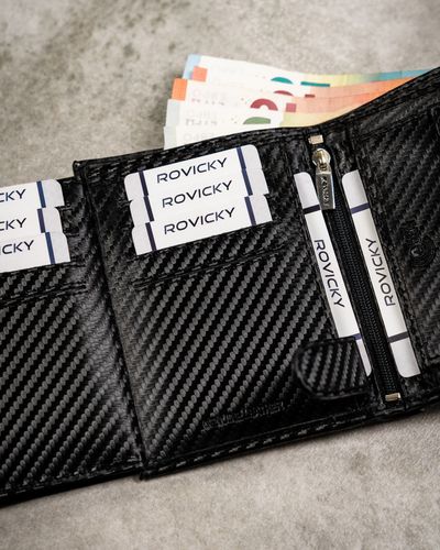 elegancki portfel męski z systemem rfid protect — rovicky na Arena.pl