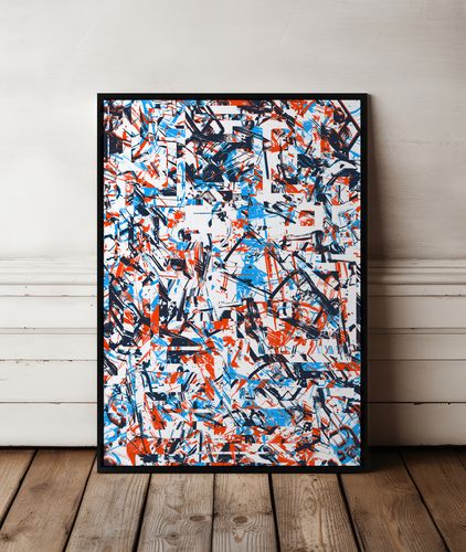 Plakat abstrakcja lastryko 21x30 cm w czarnej ramie na Arena.pl