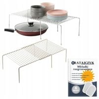 PÓŁKA WSTAWIANA Biała REGULOWANA Metalowa do Szafki Kuchenna 57 - 31