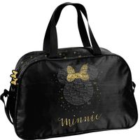TORBA SZKOLNA SPORTOWA NA BASEN DLA DZIEWCZYNKI MYSZKA MINNIE CZARNO ZŁOTA
