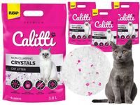 CALITTI ŻWIREK SILIKONOWY bezpyłowy DLA KOTA podłoże DO KUWETA 4x3,8L