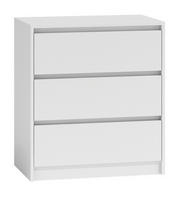 Nowoczesna Komoda 3 Szuflady 70 cm Biała KARGO TS