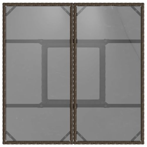 Stół ogrodowy ze szklanym blatem, brązowy, 80x80x75 cm na Arena.pl