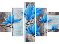 OBRAZ NIEBIESKI KWIAT MAGNOLII