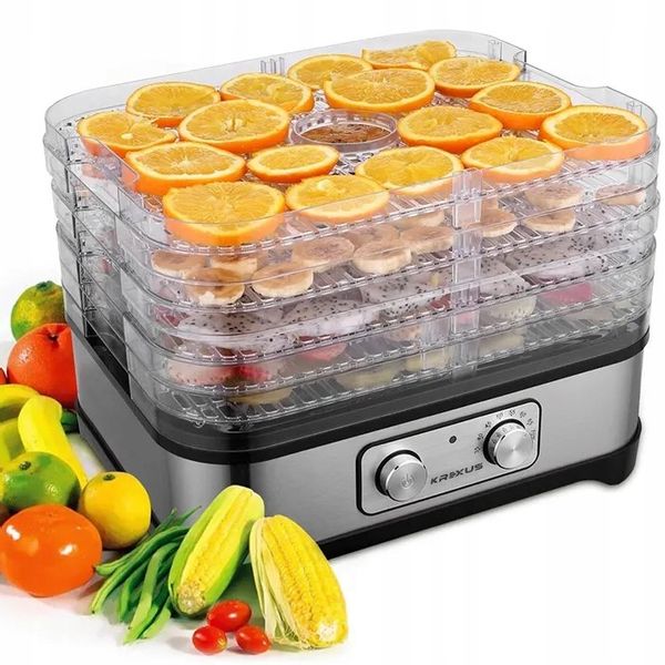 Duża Suszarka spożywcza do Grzybów Owoców Warzyw Dehydrator INOX Krexus zdjęcie 2