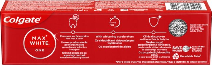 COLGATE MAX WHITE ONE PASTA DO ZĘBÓW WYBIELAJĄCA 75 ML zdjęcie 5