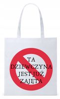 Dla Dziewczyny Żony Torba Eco Biała Shopper Z Nadrukiem Ze Zdjęciem