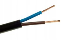Przewód elektryczny linka OMYp 2x1 25m Czarny