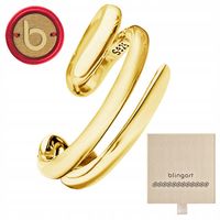 Nausznica kolczyk POZŁACANA srebro 925 zaciskana POLEROWANA BLINGART