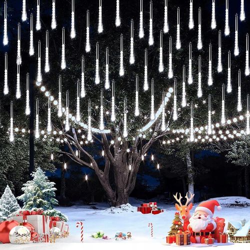 DŁUGIE SOPLE METEORY KURTYNA ŚWIETLNA LAMPKI CHOINKOWE 360LED 50cm B. ZIMNY na Arena.pl