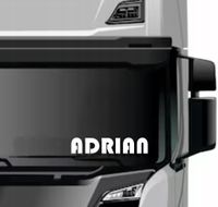 Naklejka wycinana ploterowo na szybę IMIĘ TESKT NA BUSA TIRA CIĄŻARÓWKĘ