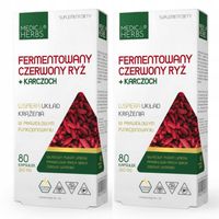 2x Medica Herbs FERMENTOWANY CZERWONY RYŻ Karczoch 60 kap Cholesterol Serce