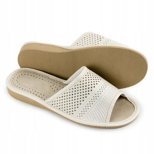 DAMSKIE KAPCIE Skórzane Pantofle Skóra Ciapy na Arena.pl