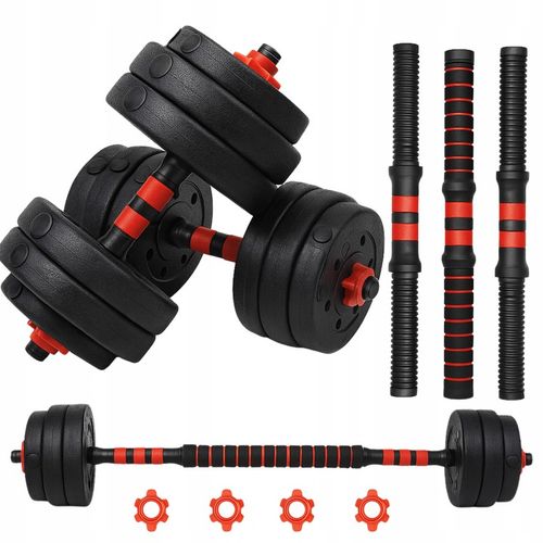 Hantle 20kg 2x10kg + SZTANGA GRYFY ZESTAW CIĘŻARKÓW DO ĆWICZEŃ REGULOWANE na Arena.pl