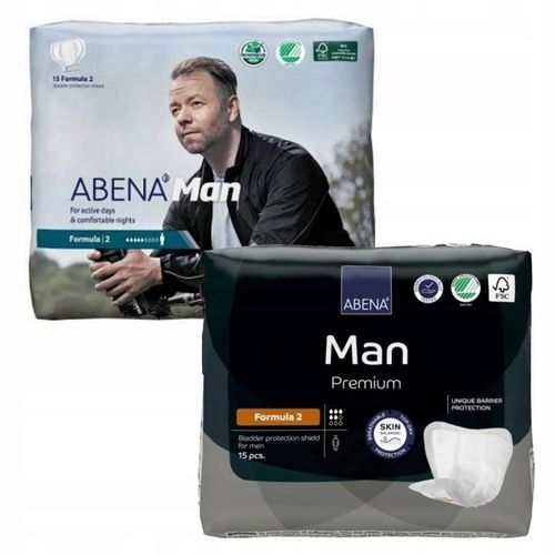 WKŁADKI DLA MĘŻCZYZN 3 x15 szt nietrzymanie moczu ABENA MAN FORMULA 2 na Arena.pl