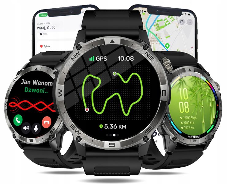 Smartwatch Wenom Explorer czarny zdjęcie 8