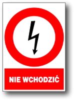 ZEZ/A-4 znak TABLICZKA elektryczne  NIE WCHODZIĆ