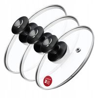 KADAX Pokrywka Szklana Pokrywa Zestaw 16/18/20cm