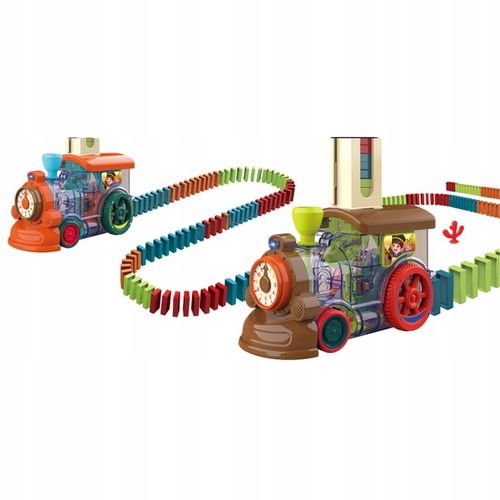 INTERAKTYWNA KOLOROWA CIUCHCIA POCIĄG UKŁADA DOMINO KLOCKI POCIĄG WOOPIE na Arena.pl