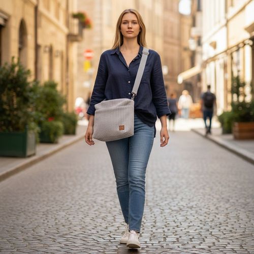 Torebka Sztruksowa Szara na Arena.pl