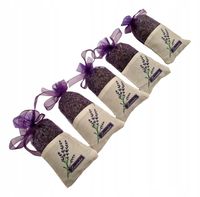 Zestaw Zapachowy 5 x woreczek z suszoną lawendą Pachnąca zawieszka Lawenda