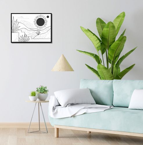 Plakat 55x40cm Linearny Pejzaż na Arena.pl