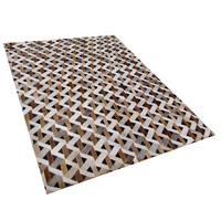 Dywan skórzany 160 x 230 cm brązowo-szary TUGLU