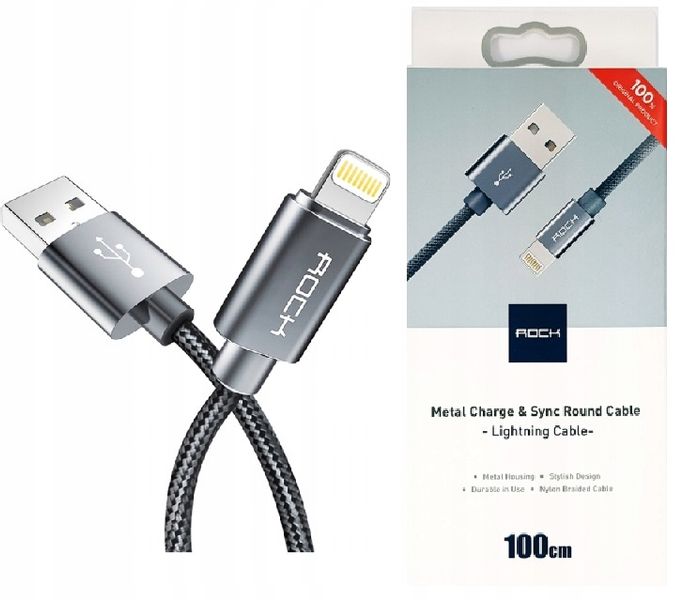 Oryginalny Kabel Rock Usb Do Iphone 5 Se 6S 7 8 X zdjęcie 1