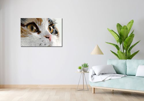 Obraz 90x60cm Nitkowany Kot na Arena.pl