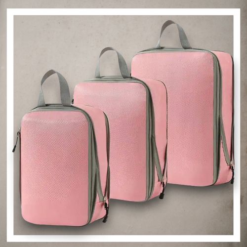 Organizer Kompresyjny  Zestaw 3 Szt     Różowy na Arena.pl