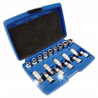 SILVER ZESTAW NASADEK TORX NASADKI KLUCZE NASADOWE E-TORX 1/2 19E SK-019-03
