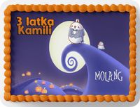 PROSTOKĄTNY OPŁATEK NA TORT A4 20x29CM - MOLANG BAJKA + IMIĘ